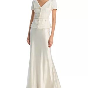 SELF-PORTRAIT
Belted embellished bouclé and satin maxi dress